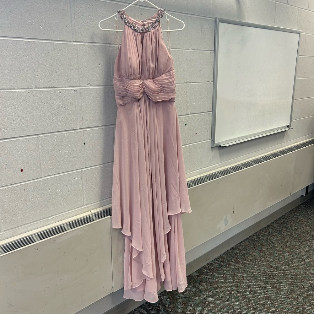 Eliza J, blush pink prom dress, size 8